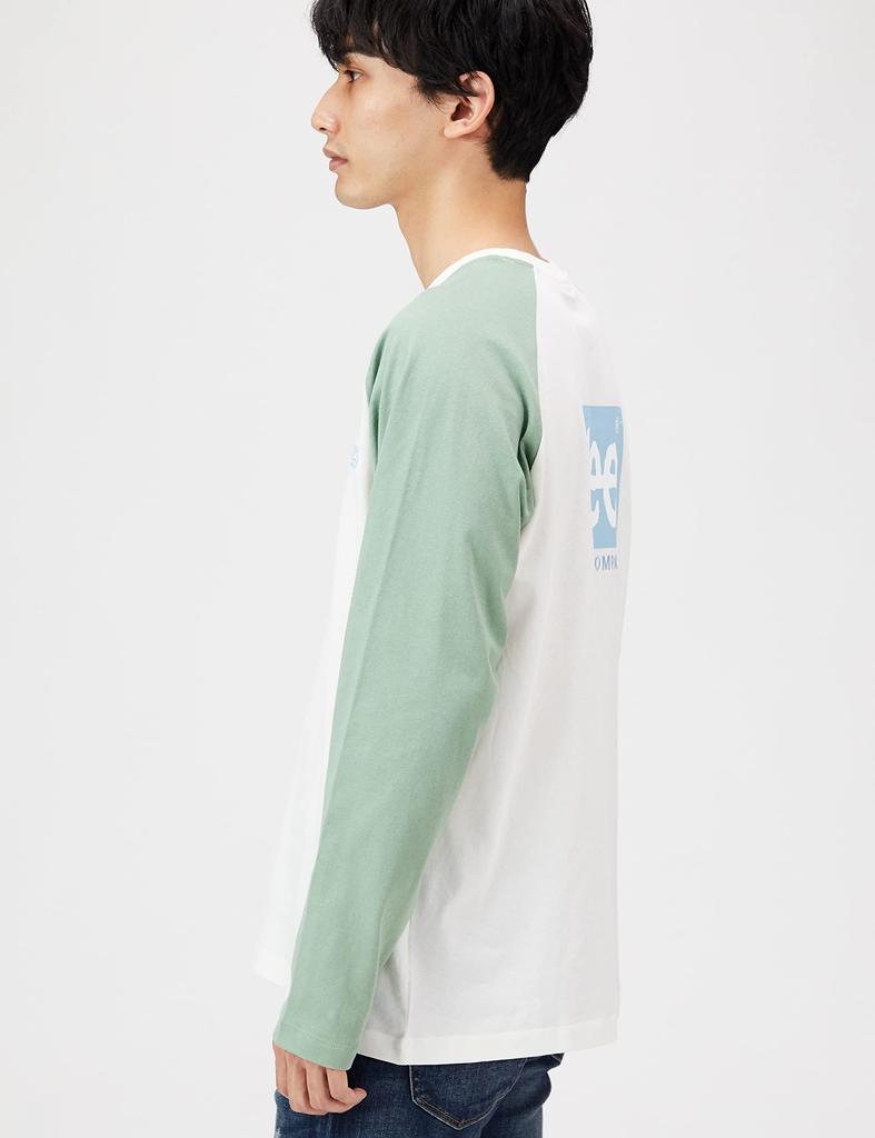 Lee Official Box Logo Back Print Long Sleeve Small T-Shirt, Men's, LT3027-249, Green,