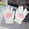 Capybara Coral Velvet Gloves Cycling Cute Gloves New Capybara Plush Gloves  Women