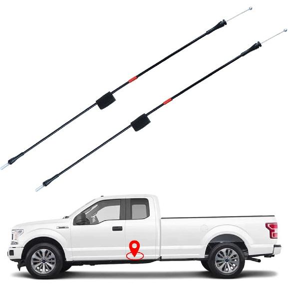 Rear Door Upper Latch Cable Left and Right Side Compatible with 1997-2003 Ford F150 2004 F150 Heritage 1997-1999 F250 Door Upper Latch Cables
