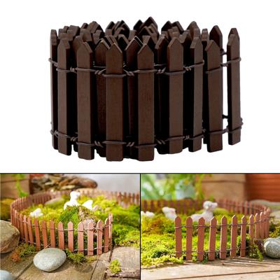 5*100cm Mini Wood Creative Simulation Small Fence Home Garden DIY Decoration Landscape Fairy Garden Figurines Miniatures Crafts