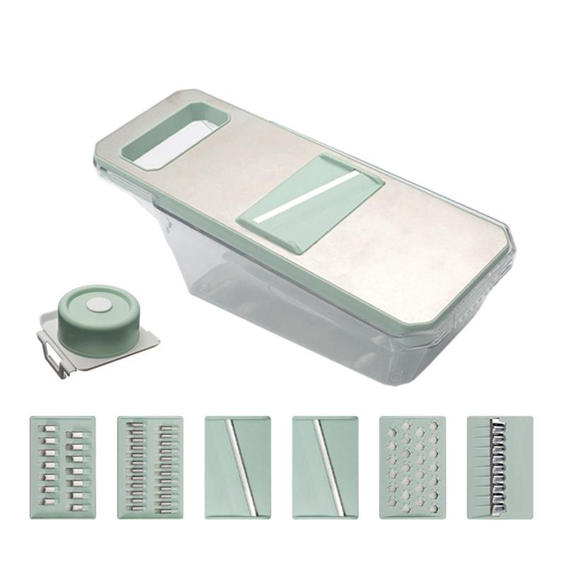 Premium Metal Safety Vegetable Slicer And Grater - Manual Multifunctional Tool For Potatoes, Carrots, Garlic