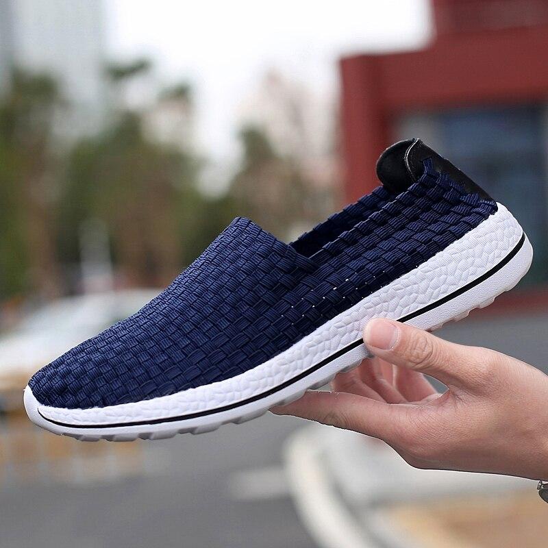 Летние мужские кроссовки черного цвета с плетением — фото 6