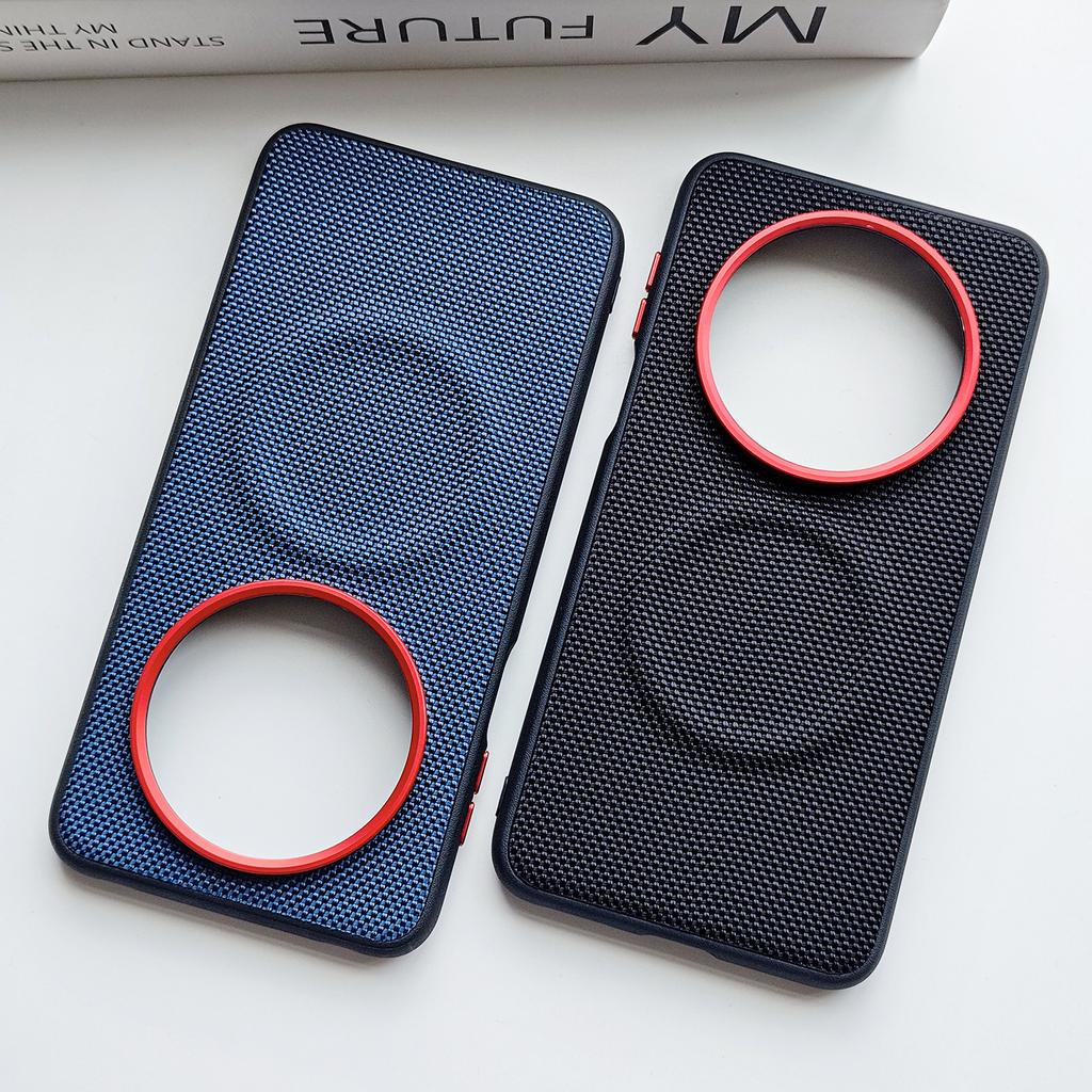 For Huawei Mate 80 Pro Max RS Case Shockproof Matte Magnetic Soft Hybrid TPU+Nylon+Metal Back Anti-Fingerprint Cover