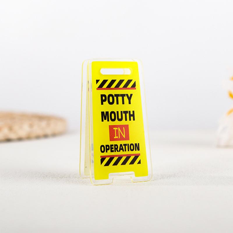 Acrylic Desk Sign "Leave Me Alone, I'M Busy" Humorous Office Decor Unisex Gift For Coworkers Desktop Ticket Clip