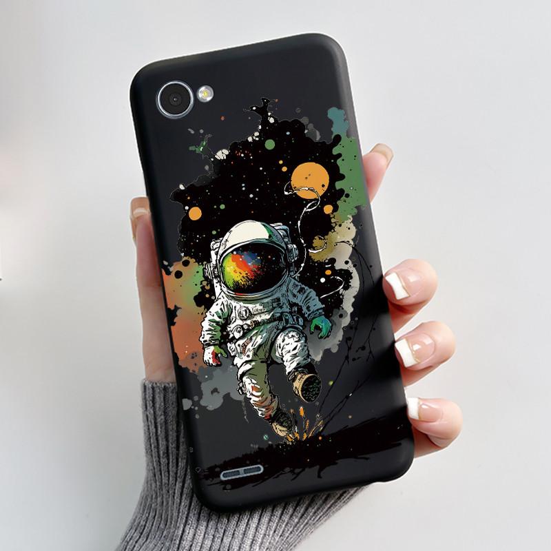 Cute Case For LG Q6 Fundas LG G6 Mini Capa Coque Printing Shell Protective Cover Soft Silicone Cartoon Black Casing