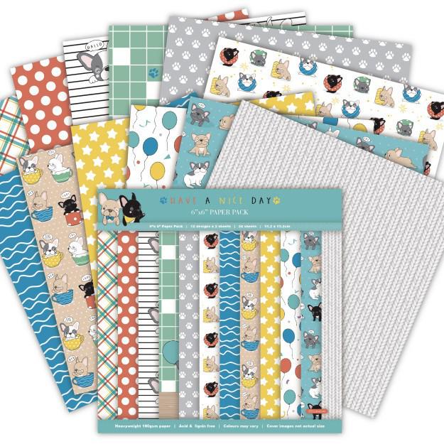 6-inch DIY Photo Album Background Paper - Single-sided, 12 Unique Designs (1 Sheet/Set)