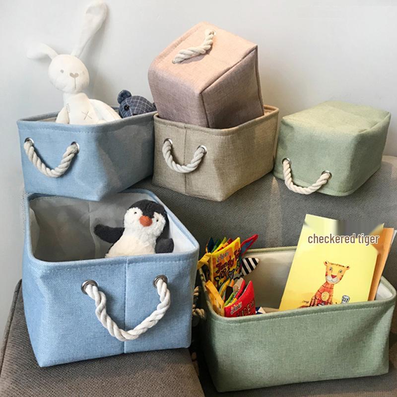 Foldable Children's Toy & Sundry Storage Basket - Washable Fabric Organizer for Living Room Items