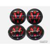 MODIFIX-CO-UK VW Glänzend Rot Schwarz Leichtmetallfelgen Mittelkappen 4 Stück VW Golf MK7 Passat Tiguan 66mm