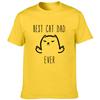 Best Cat Dad Ever Print Funny T Shirt Daddy Father S Day Gift For Husband Casual