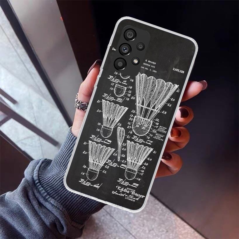 Badminton Sport Phone Case For Samsung Galaxy A12 A52S A42 A32 A22 A51 A50 Note 20 Ultra 10 S10 Plus A71 A70 A31 A30 A10S Galaxy