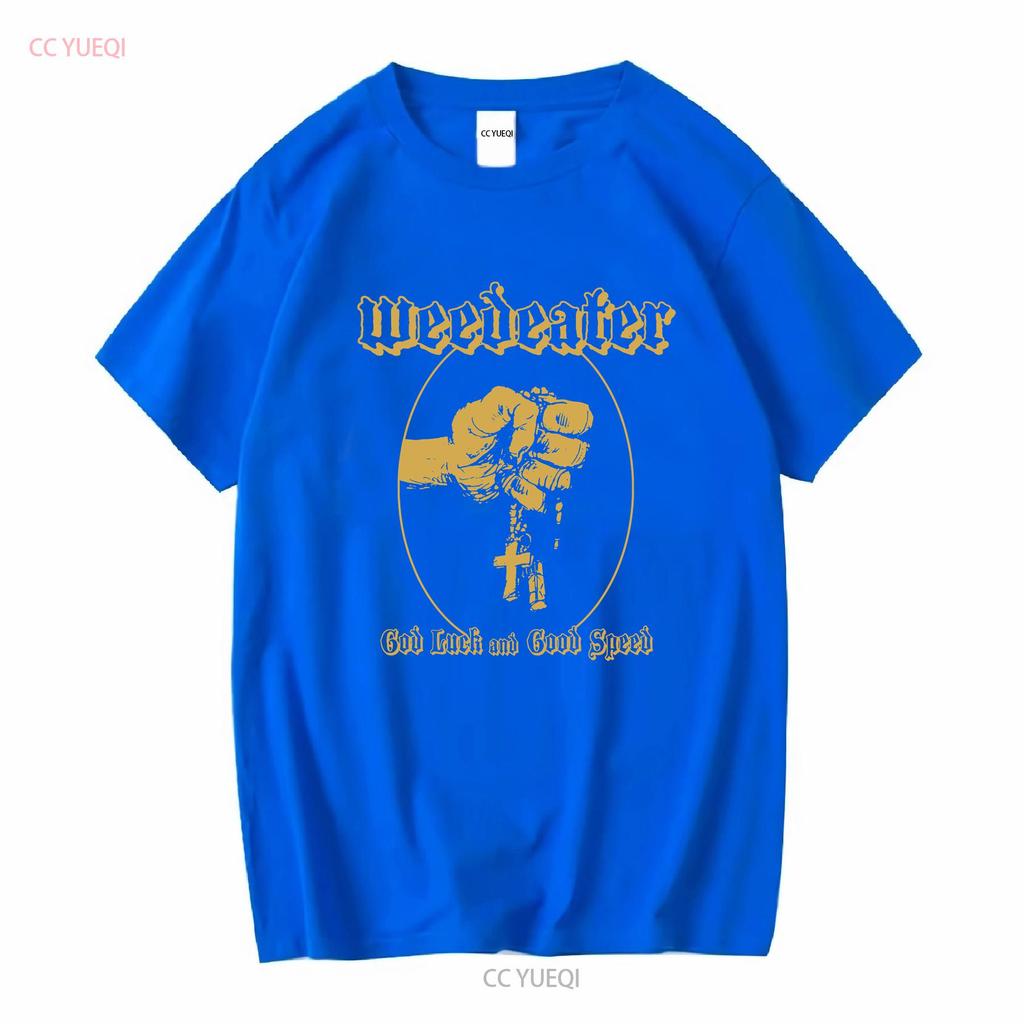 Maglietta Weedeater banda God Luck And Good Speed Tutte le Taglie MI210 vintage Lavata moda Morbido streetwear grafica Traspirante