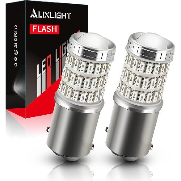 AUXLIGHT LED Strobe/Flash Brake Tail Light Bulbs 2057 1157 LED Bulb Red 320% Brighter 2357 7528 2057A 1157A BAY15D Led Bulbs for Tail Stop Brake