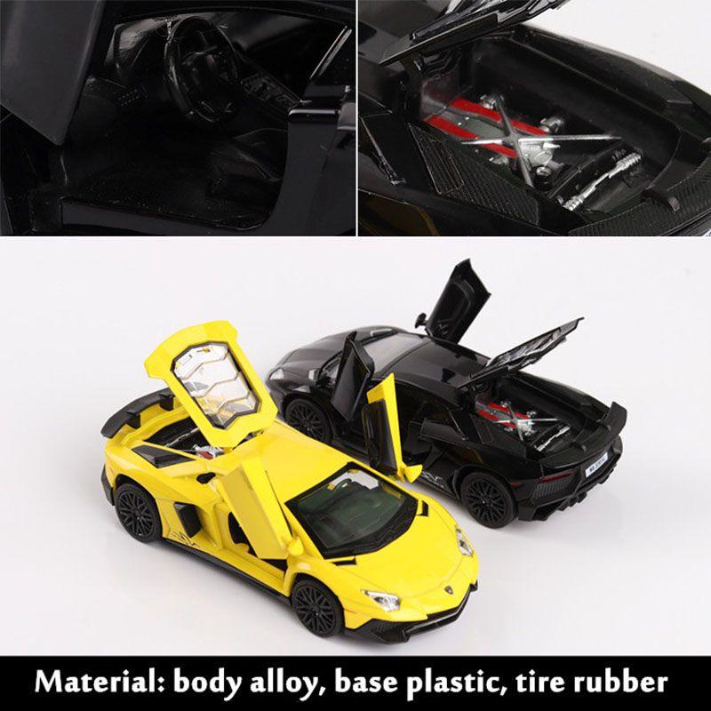 Exquisite 1/32 Diecast Lamborghini Aventador Lp740 Car Model With Sound And Light