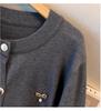Plus Size Women's Loose Knit Cardigan Sweater (Bust 150/160) - 8305