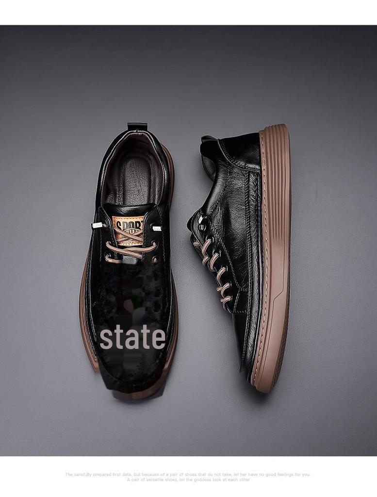 Herren Freizeitschuhe aus echtem Leder 2023: Trendy, weiche All-Match-Sneaker für Frühling und Herbst