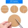 20-120PCS Self-Adhesive Cork for DIY Coasters 374" Round Cork Coasters Cup Cork Mats Heat Insulation Pads Tabletop Decoration