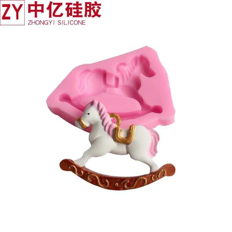 

2026 Latest Models DIY Handmade Car Aromatherapy Gypsum Pendant Tools Embossed Horse Silicone Mold for Handicraft Accessories