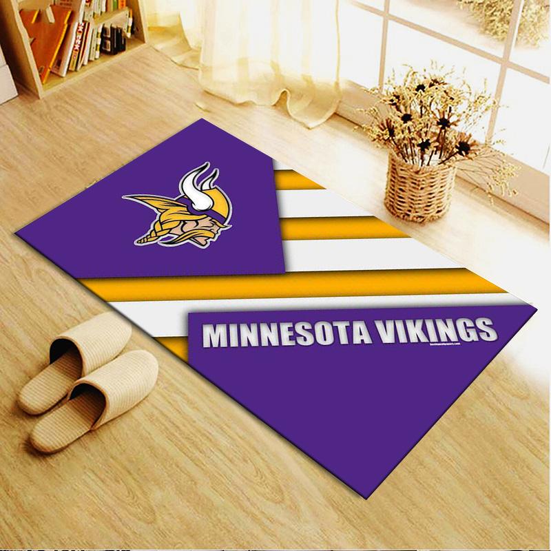 Minnesota Vikings Carpet Rug for Living Room Bedroom Home Sofa Decoration,Kids Play Non-slip Floor Mat
