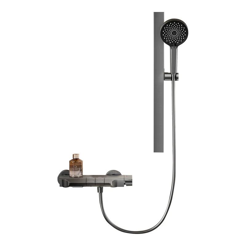 

Для дома Gunmetal Gray Современный Минималистичный Круглый Скрытый Настенный Раздельный Тип С Турбонаддувом Простой Душевой Комплект светло-серый