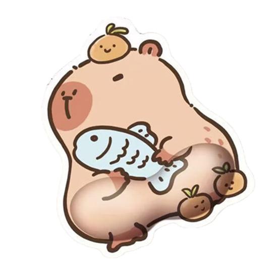 

1/2 шт. Килимок для миші з капібарою Підставка під зап ястя для клавіатури Нековзка гумова основа Килимок для миші Ергономічна подушка для підтримки зап ястя для зняття болю Аксесуар для ПК A