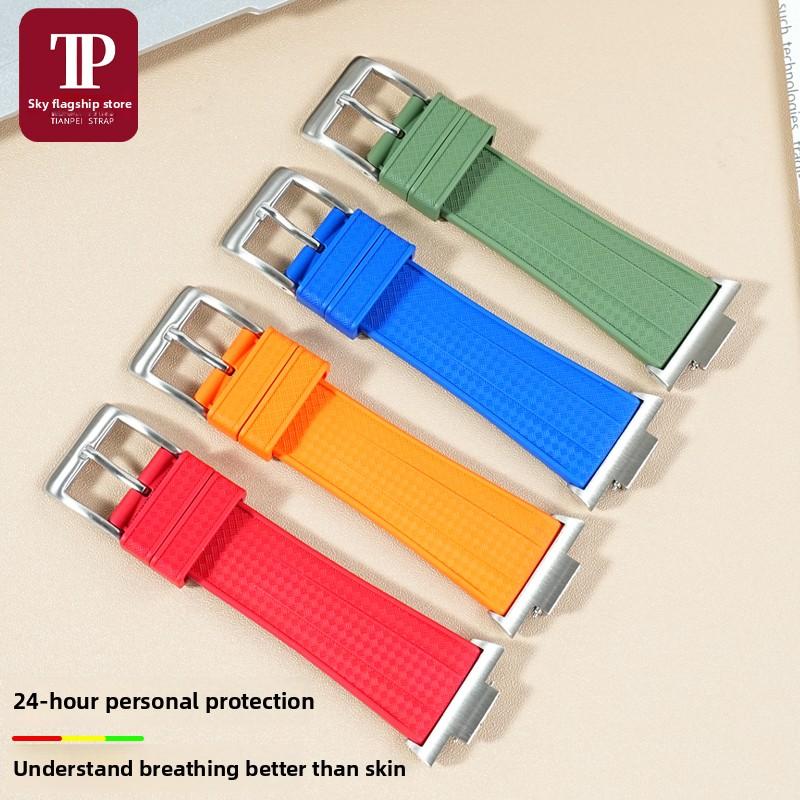 For Tissot 1853 PRX Super Player T137 Watch band t137.407 T137.410 fluoro rubber Metal End Link watch strap 12mm men's Bracelet