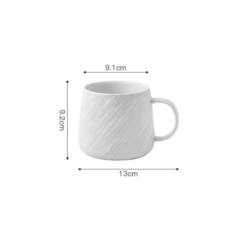 

550ml Large Capacity Tea Cup Simple Stone Texture Ceramic Coffee Cup Home Dessert Bread Milk Mug Office Mug Gift Home Decoration 501-600ml