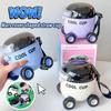 Creative Mars Rover Shaped Kids Straw Cup with Wheels Large Capacity Water Kettle Cartoon Plastic Water Bottle Student Gift Toy
