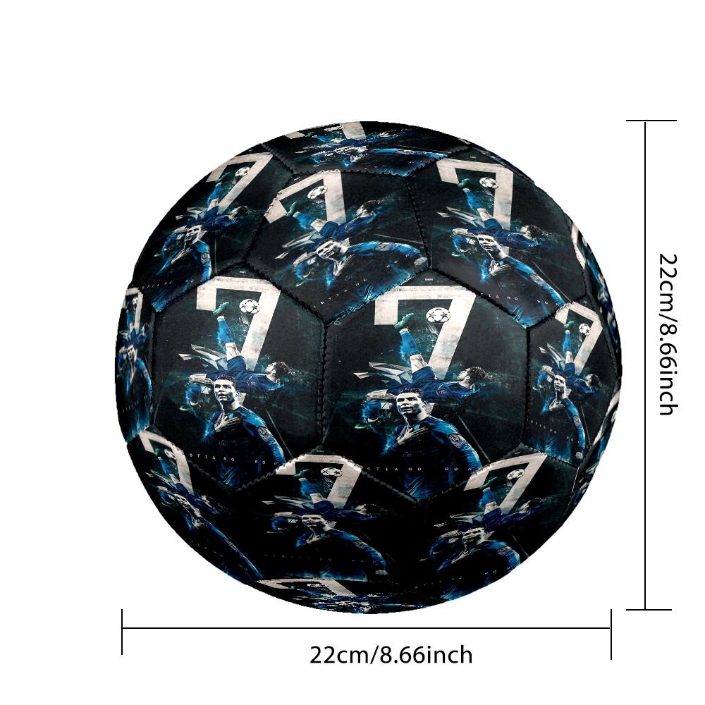 Cristiano Ronaldo Theme Soccer Ball Size 5 Soccer Ball Soft Touch Professional Training Football for Outdoor Sports