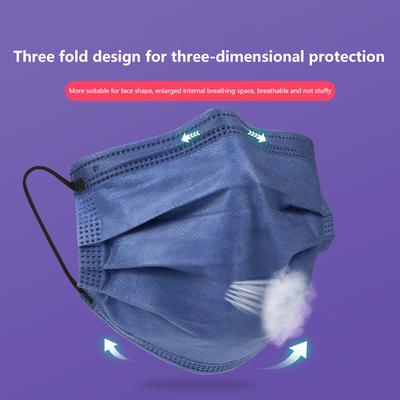 50 Stück 3/4-lagige Maske Gesichtsmasken Meltblown-Gewebe Einweg-Sicherheits-Staubschutzmasken Erwachsene Vlies-Ohrschlaufe Masque