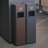 Corridor Aisle Ashtray Cigarette Butt Collector Hotel Lobby Stainless Steel Vertical Elevator Entrance Trash Can
