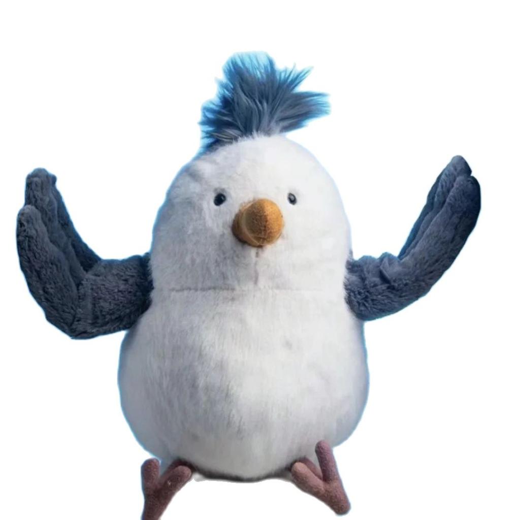 25CM Lovely Cartoon Anime Seagull Bird Animal Stuffed Plush Toys Kawaii Seagull Handmade Dolls Cute Holiday Gifts for Children