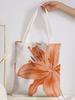 Flower Pattern Printed Casual Handbag, Reusable Able Backpack, Multifunctional Handbag, Canvas Shopping Bag