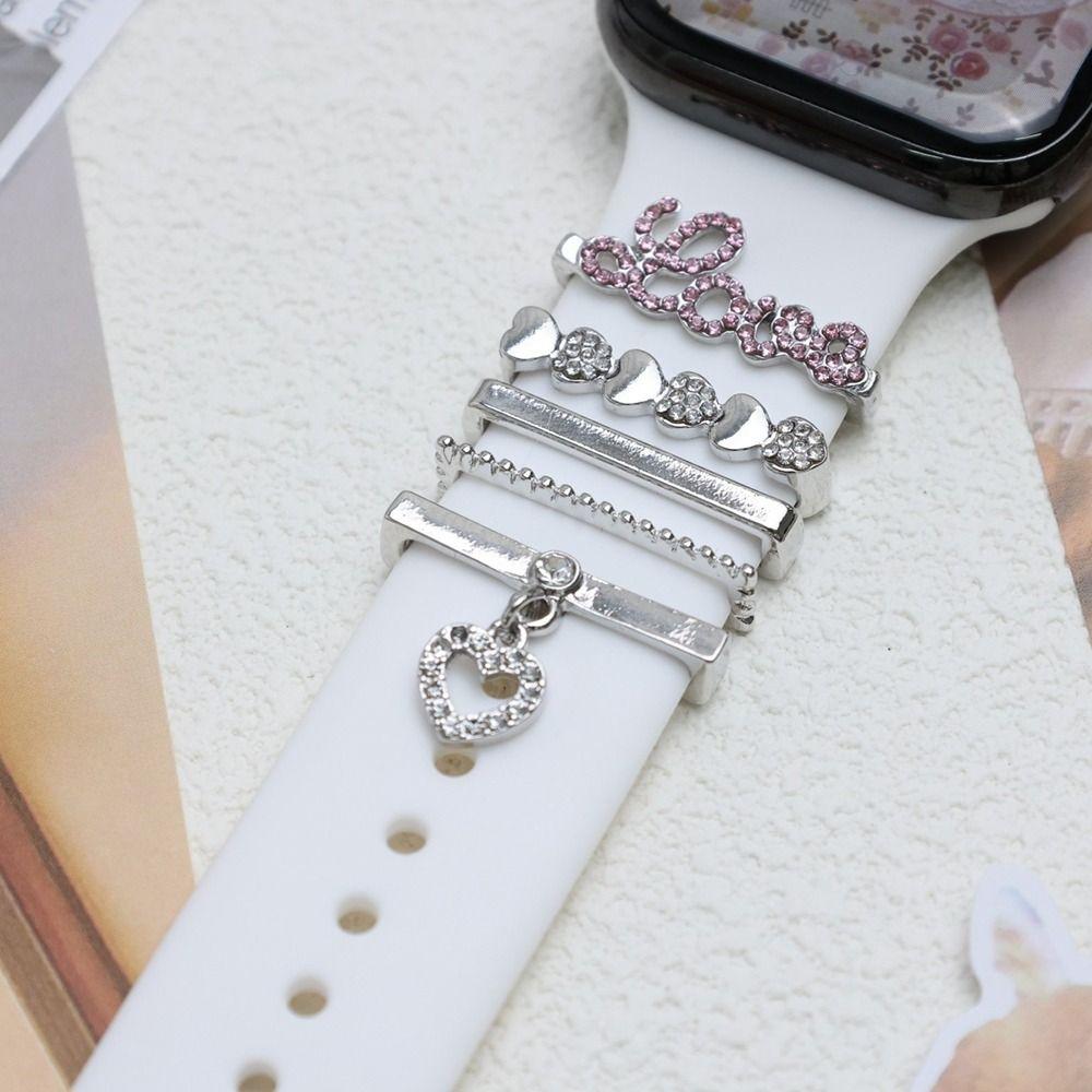 Διαμαντένιο λουράκι ρολογιών, μεταλλικό στολίδι, διακοσμητικά αξεσουάρ για λουράκια νυχιών, διακοσμητικά αξεσουάρ για τα νύχια