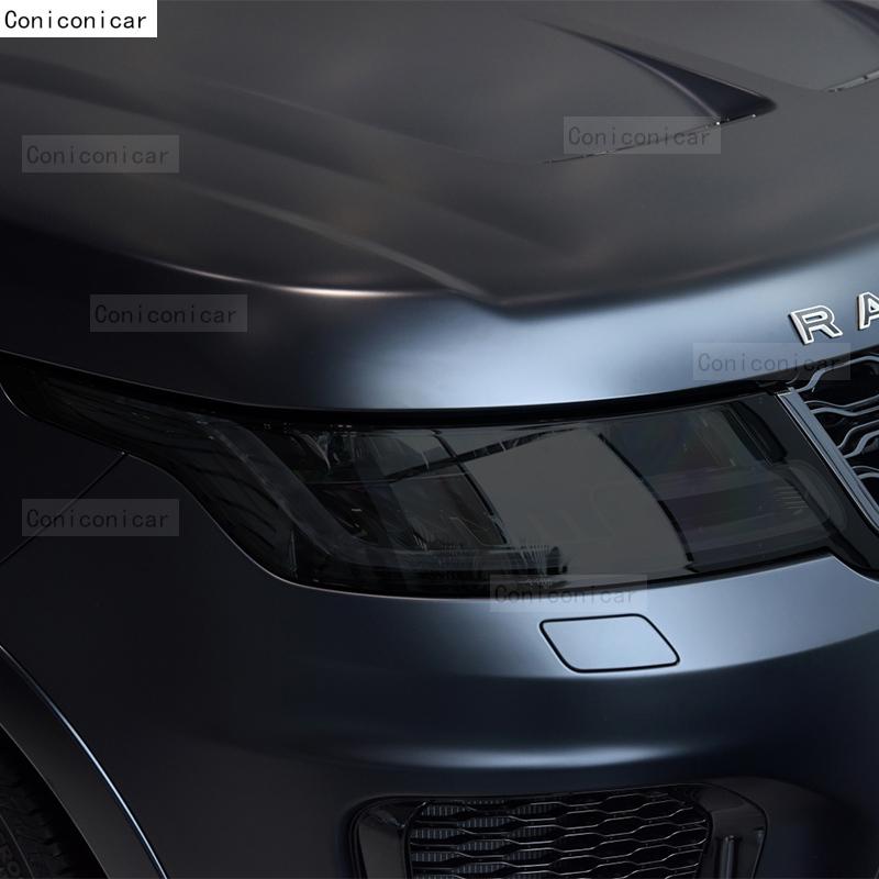 2 Pcs Car Headlight Protective Film Cover Front Light Smoke Black TPU Sticker For Range Rover Sport L494 2014- Accessories