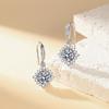 Eight-Heart Eight-Arrow Cubic Zirconia Snowflake Earrings - Women's Niche Fashion Ear Jewelry