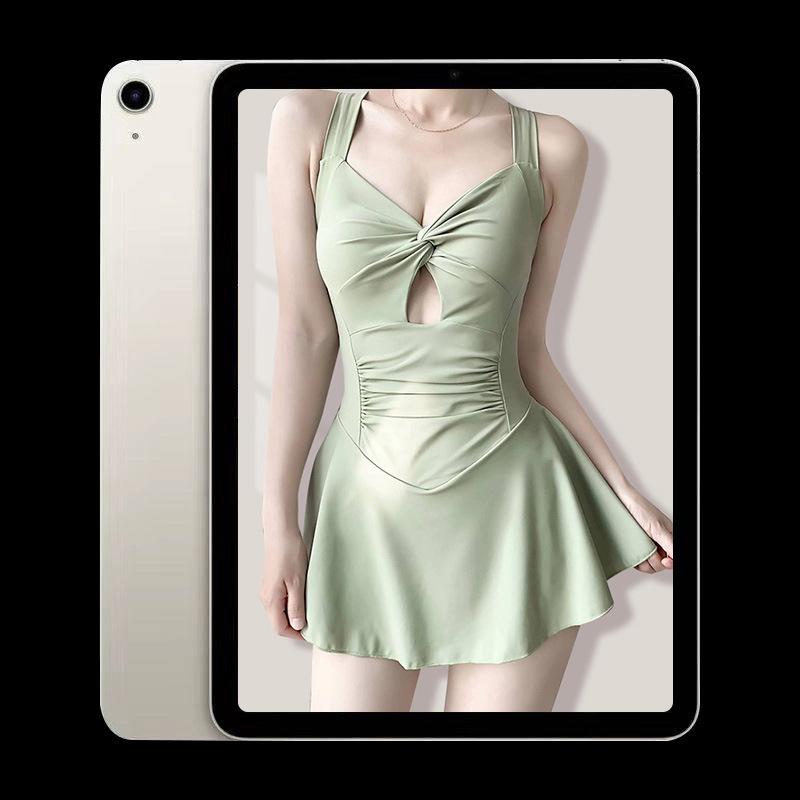 Women's Sleek Open-Back Push-Up Swimsuit - New Style, Slim Fit, Pure Desire for Vacation and Hot Springs