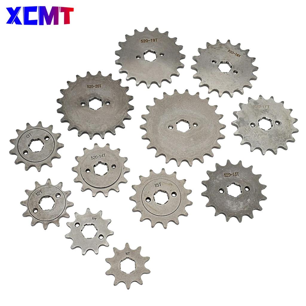 520 10t 11T 12T 13T 14T 15T 16T 17T 18T 19T 20T Zahn 20mm Innendurchmesser Frontmotor Ritzel passend für Pit Bike ATV Motorradteil