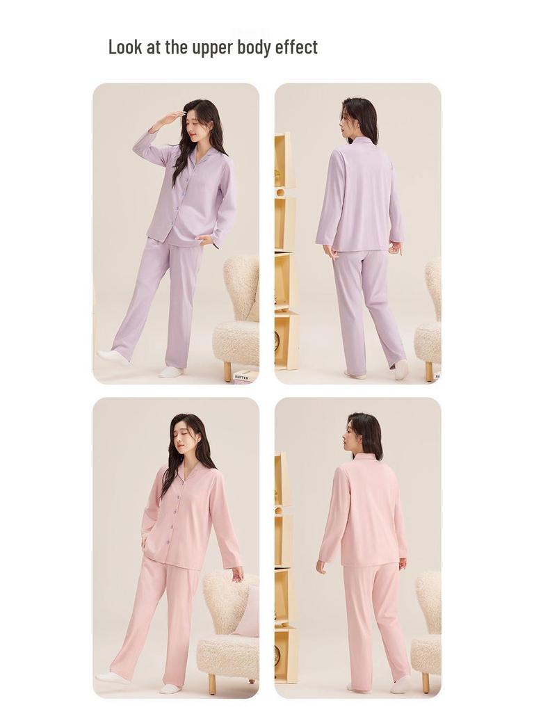 Hodo Home Women's Cotton Homewear Set with Built-in Bra Pads - Autumn/Winter Collection