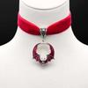 Gothic Silver Bat Pendant Necklace With Cross Chain For Vampire Role Play