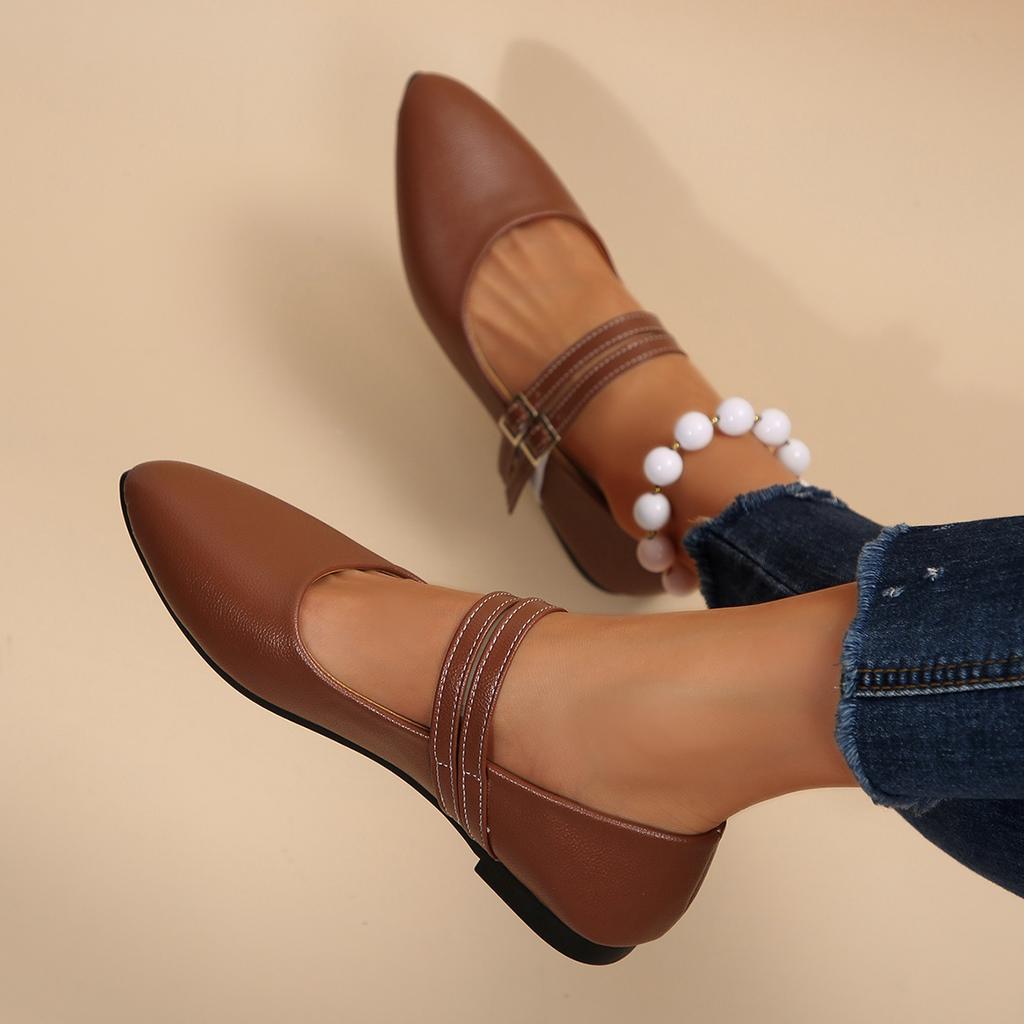 Fashion 2025 New Women Flats Shoes High Quality Slip-on Daily Dress Shoes Woman Pointed Toe Comfortable Elegant Loafers Shoes Ladies