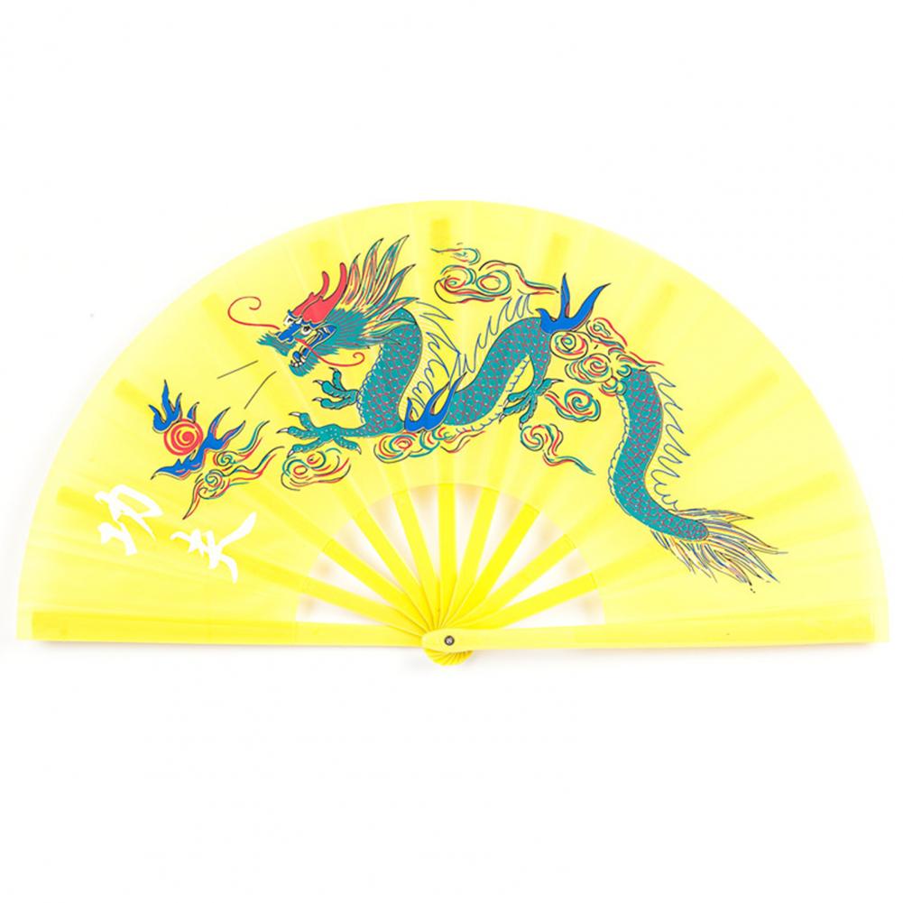 Folding Fan Elegant Chinese Dragon Tai Chi Fan Kung Fu Fan Metal Rivet Handheld Fans High Quality Performance Fans abanico