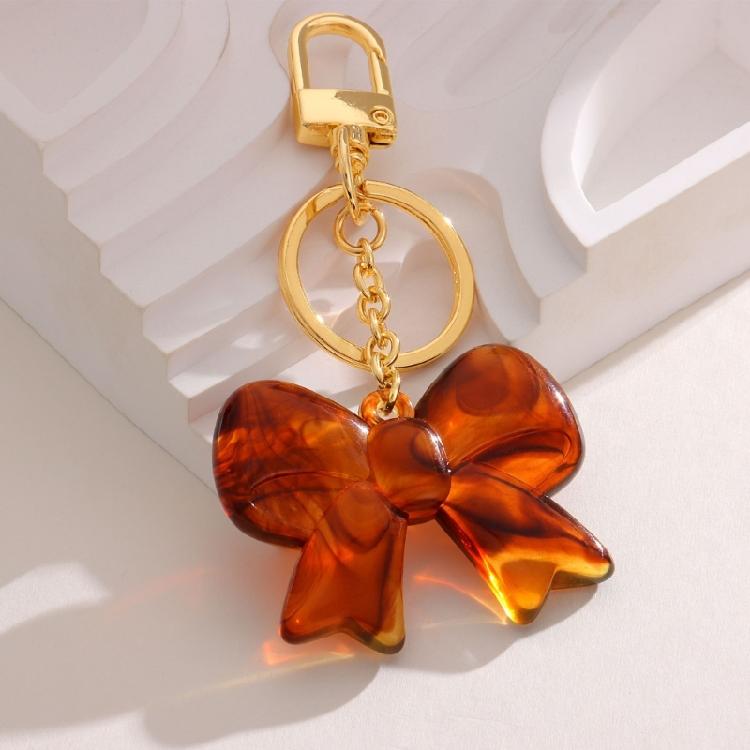 Fashionable Colorful Heart Shape Bowknot Keychain Ornament Trendy Accessories Gift Suitable For Women And Girls