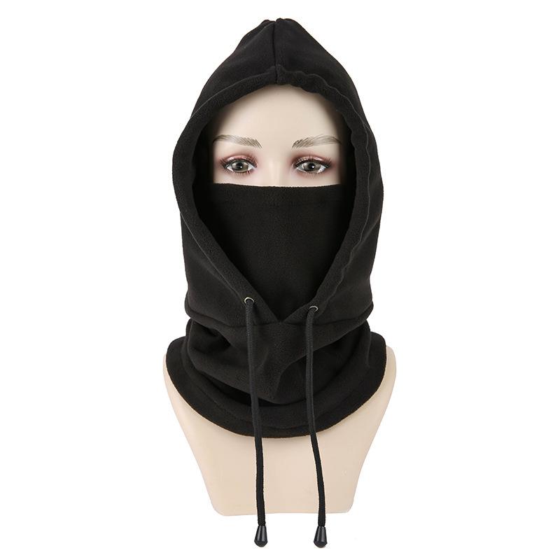 Custom Wholesale Heavyweight Unisex Full Face Cover Ski Mask Winter Hat Outdoor Sports Fleece Balaclava чёрный
