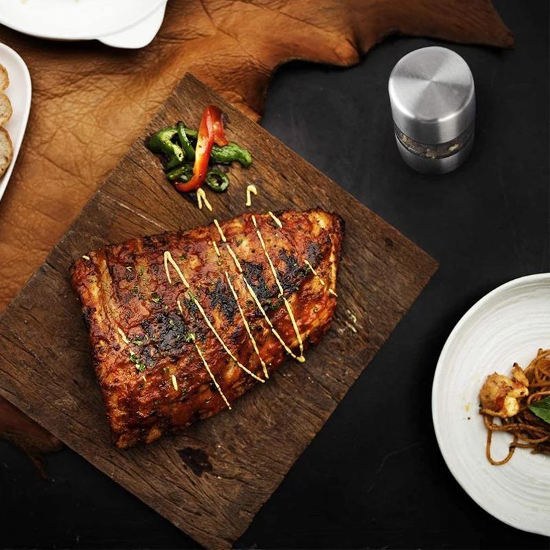 Manual Stainless Steel Salt&Pepper Grinder - Portable Mini Mill for Herbs,Spices, and Rose Salt, Adjustable Coarse/Fine Kitchen