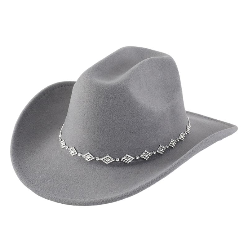 Unisex Western Denims Hat Wide Border Hat Polyester Outdoor Fashion Hat Fashion Accessory for Men and Women