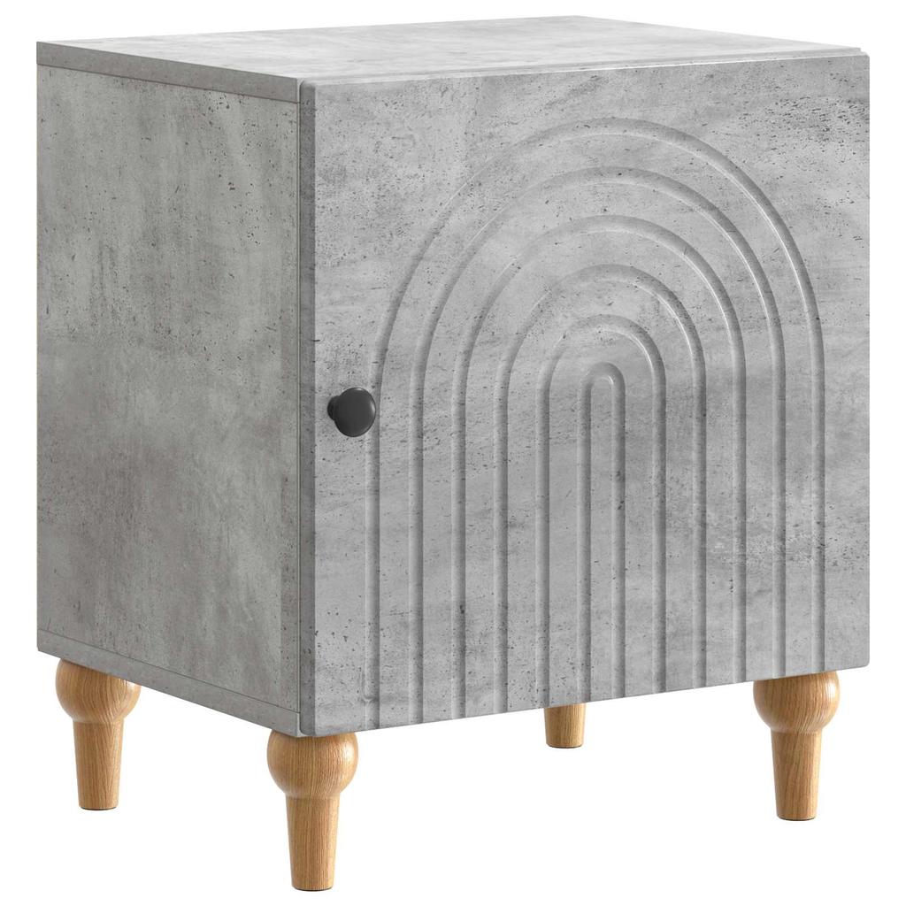 Nightstand Concrete Gray 43 x 34.5 x 50 cm Particleboard