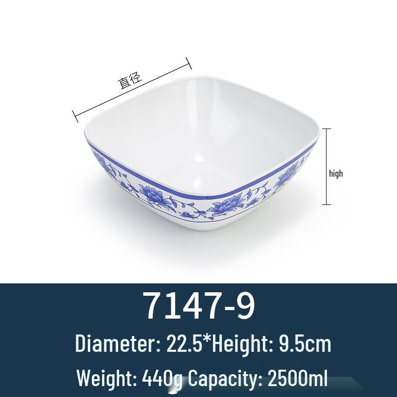 Melamine Blue & White Porcelain-Style Small Bowl for Seasoning, Rice, Porridge, Soup - Ideal for Hotels & Restaurants