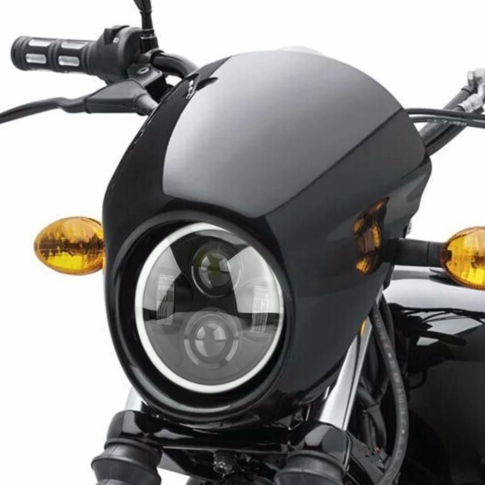 Universal 5.7 Inch Motorcycle Headlight With Angel Eye Led, Compatible With Suzuki Honda Cg125 Gn125, Modification Headlamp Accessories