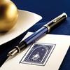 Pelikan Souvern M800 Fountain Pen, Medium Nib, Blue Stripe