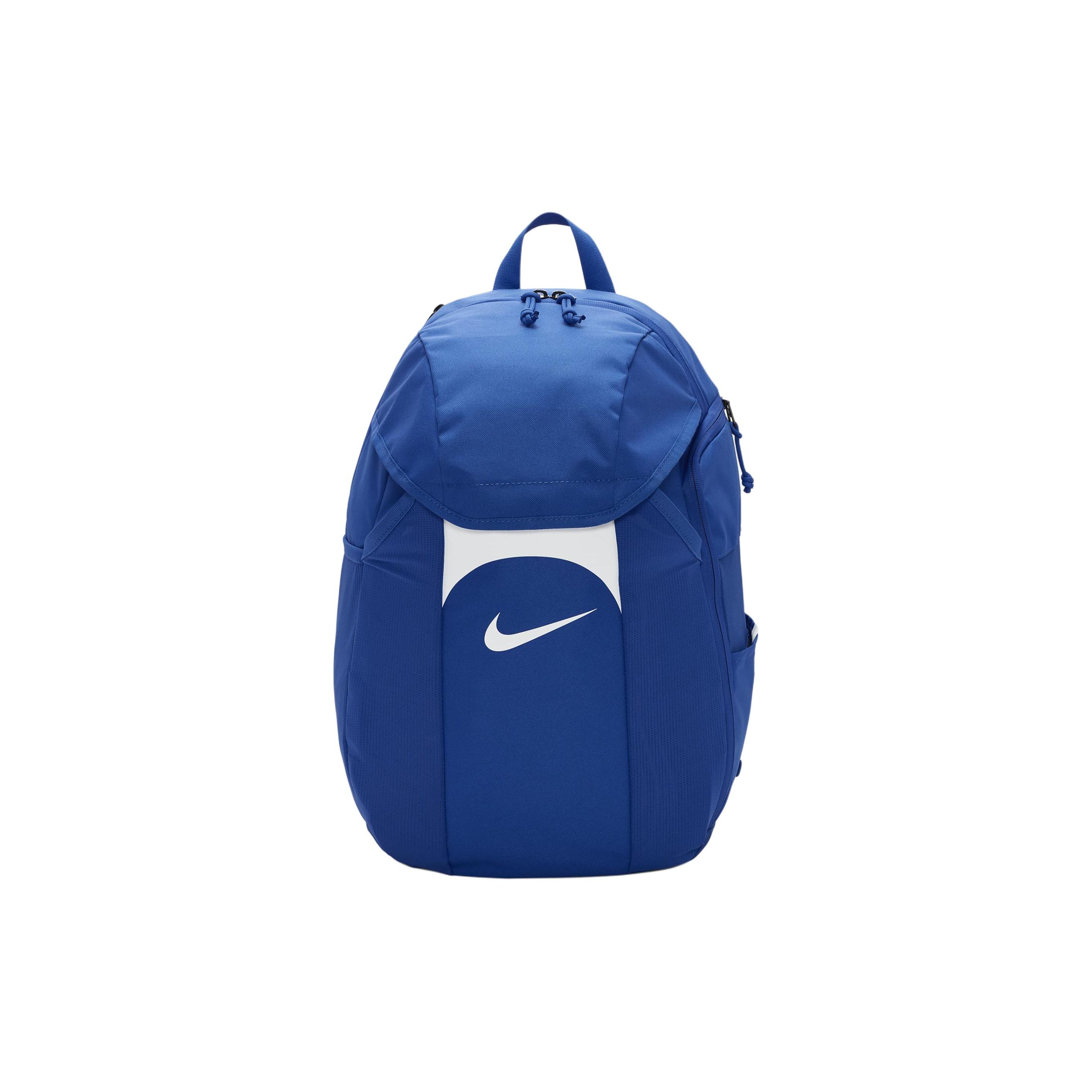 Nike 30L Brand Logo Printed Zipper Closure Backpack Unisex Backpack Royal-Blue White DV0761-480 Royal Blue & White